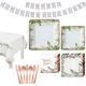 Floral Greenery Wedding Tableware Kit for 8 Guests